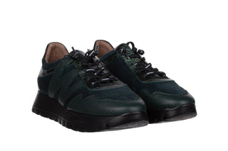 Sneakersy Wonders A-24110 Alpine 138074, Zielony, Skóra naturalna