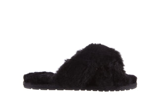 Kapcie Emu Mayberry Black 21 119127, Czarny, Futro naturalne