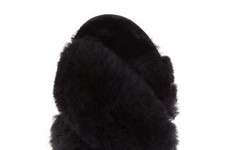Kapcie Emu Mayberry Black 21 119127, Czarny, Futro naturalne
