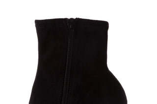 Botki Bayla-056 9068-730 Czarne Botki Zamsz Stretch, Materiał