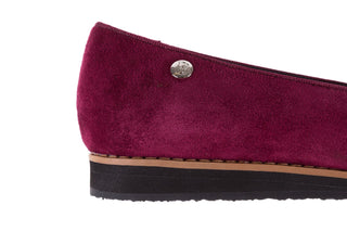 Mokasyny Bayla-018 1063-X90 Burgundy Kid Suede, Bordo, Skóra naturalna