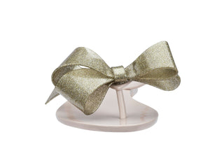 Klapki Melissa Harmonic Bow III AD Beige Glitter, Beż, Guma