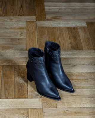Botki Bayla-195 20K-6811 Black 195005, Czarny, Skóra naturalna