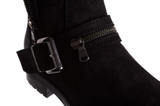 Botki Bayla-164 Top 25 Black 164008, Czarny, Skóra naturalna