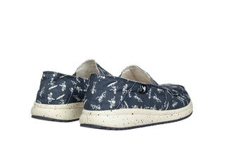 Półbuty Walk In Pitas Bones Marino Blanco 003301, Granatowy, Materiał
