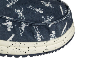 Półbuty Walk In Pitas Bones Marino Blanco 003301, Granatowy, Materiał