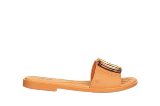 Klapki Azaleia Alice Soft Flat Slide Dark Beige 198004, Beż, Tworzywo