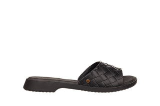 Klapki Azaleia Simone Comfy Flat Rast Black 198016, Czarny, Tworzywo