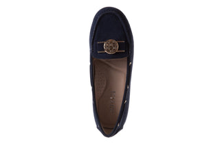 Mokasyny Bayla-018 3173-335 Middle Blue 018543, Granat, Skóra naturalna