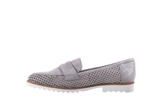 Mokasyny Bayla-018 1133-X87 Lt. Grey 018509, Szary, Skóra naturalna