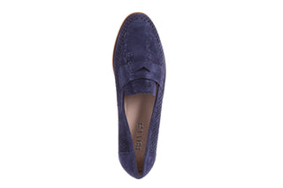 Mokasyny Bayla-018 1133-X87 Blue 018508, Granat, Skóra naturalna