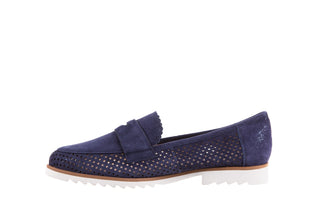 Mokasyny Bayla-018 1133-X87 Blue 018508, Granat, Skóra naturalna