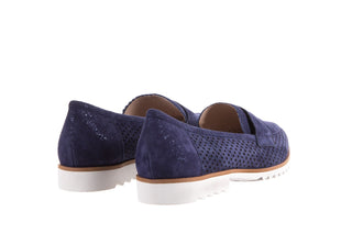 Mokasyny Bayla-018 1133-X87 Blue 018508, Granat, Skóra naturalna