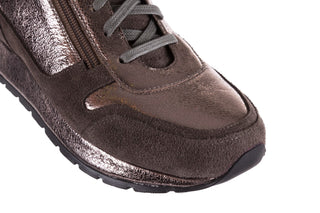 Trampki Bayla-018 SW-1710 Grey Pewter, Srebrny, Skóra naturalna