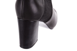 Botki Bayla-018 PE70-X2 Black Black, Czarny, Skóra naturalna