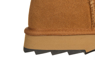 Śniegowce Emu Sharky Micro Chestnut Black 119193, Brązowy, Skóra naturalna