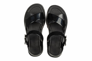 Sandały Azaleia Marie Sandal Plat Fem Black 198049, Czarny, Tworzywo