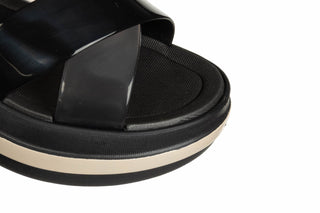 Sandały Azaleia Marie Sandal Plat Fem Black 198049, Czarny, Tworzywo