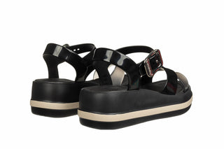 Sandały Azaleia Marie Sandal Plat Fem Black 198049, Czarny, Tworzywo