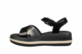 Sandały Azaleia Marie Sandal Plat Fem Black 198049, Czarny, Tworzywo