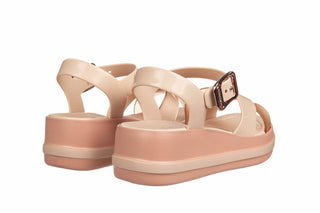 Sandały Azaleia Marie Sandal Plat Fem Light Nude 198051, Różowy, Tworzywo