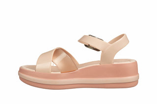 Sandały Azaleia Marie Sandal Plat Fem Light Nude 198051, Różowy, Tworzywo