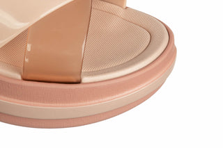 Sandały Azaleia Marie Sandal Plat Fem Light Nude 198051, Różowy, Tworzywo