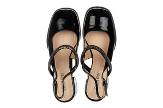 Sandały Loretta Vitale C3805 Black 514280, Czarny, Skóra lakierowana