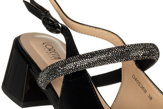 Sandały Loretta Vitale C3805 Black 514280, Czarny, Skóra lakierowana