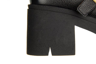 Półbuty Bayla-159 4821 126-P Czarny Lico Groszek 159158, Skóra naturalna