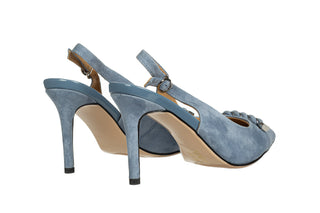 Czółenka Loretta Vitale D40320 Blue 514263, Niebieski, Skóra naturalna