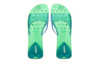 Klapki Melissa The Real Jelly Kim Ad Green Blue 010444, Zielony, Guma
