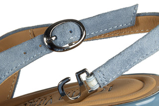 Czółenka Loretta Vitale D40320 Blue 514263, Niebieski, Skóra naturalna