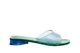Klapki Melissa The Real Jelly Kim Ad Green Blue 010444, Zielony, Guma