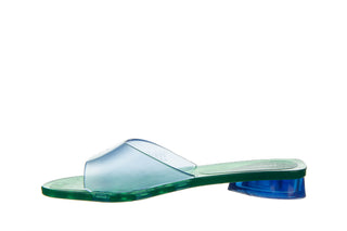 Klapki Melissa The Real Jelly Kim Ad Green Blue 010444, Zielony, Guma