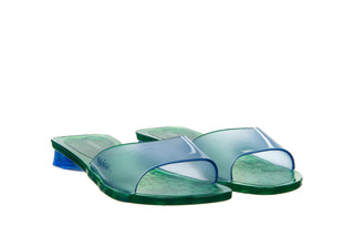 Klapki Melissa The Real Jelly Kim Ad Green Blue 010444, Zielony, Guma