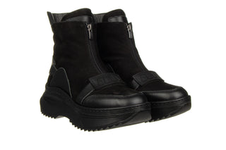 Botki Bayla-161 194 688 01 60 Black Nubuck 161647, Czarny, Skóra naturalna