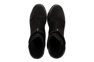 Botki Bayla-161 194 688 01 60 Black Nubuck 161647, Czarny, Skóra naturalna