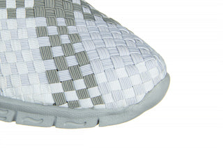 Półbuty Rock Bara White Grey Mix 032927, Biały, Materiał