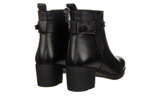 Botki Bayla-161 077 51464 4508 01 Black 161587, Czarny, Skóra naturalna