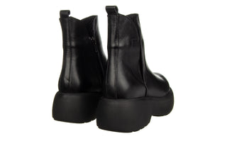Botki Bayla-161 084 602 011 Black 161590, Czarny, Skóra naturalna