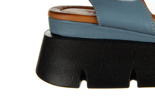Sandały Bayla-161 037 19 011 Denim 161447, Niebieski. Skóra naturalna