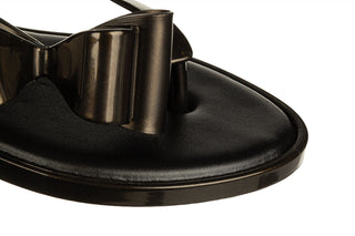 Japonki Melissa Flip Flop Cute Ad Metallic Black 010458, Czarny, Guma