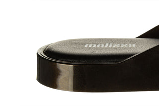 Japonki Melissa Flip Flop Cute Ad Metallic Black 010458, Czarny, Guma