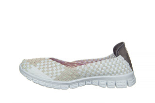 Półbuty Rock Gerta Pearl Silver White 032960, Biały, Materiał
