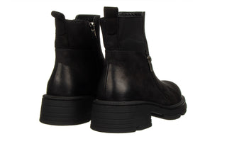 Botki Bayla-161 034 101 51 Black Nubuck 161547, Czarny, Skóra naturalna