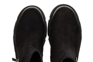 Botki Bayla-161 034 101 51 Black Nubuck 161547, Czarny, Skóra naturalna