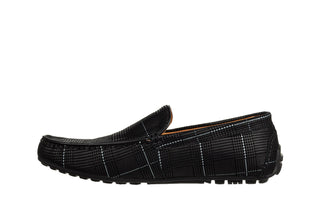 Mokasyny John Doubare 586A-35-H25 Black White 104242, Czarny, Skóra naturalna