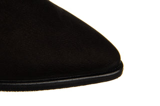 Botki Bayla-161 077 39498 Black Nubuck 161549, Czarny, Skóra naturalna