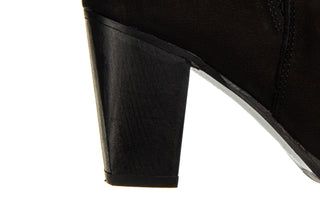 Botki Bayla-161 077 39498 Black Nubuck 161549, Czarny, Skóra naturalna